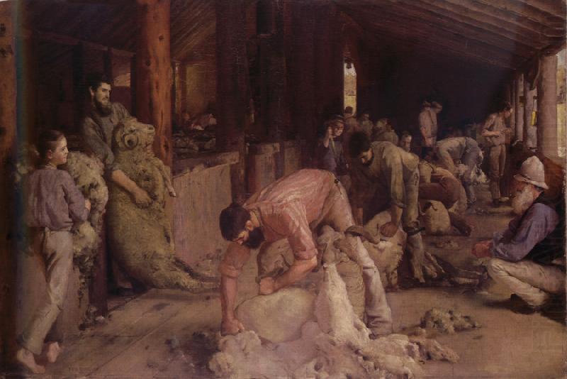 Shearing the rams, Tom roberts